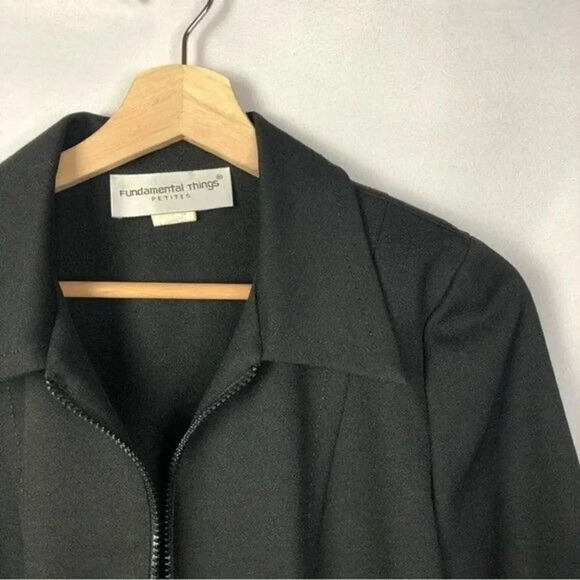 Vintage Fundamental Things Petite Black Full Zip Jacket 10 - Picture 3 of 3